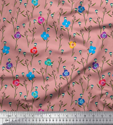 Soimoi Pure Cotton Floral Print Multi-purpose Fabric