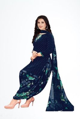 S Creation Crepe Printed Salwar Suit Material