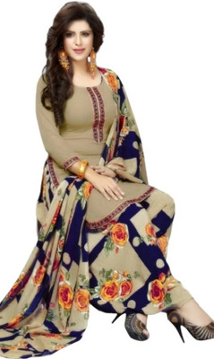 adfab Crepe Printed Kurta & Patiyala Material