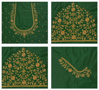 Sky Cloud Cotton Silk Embroidered Blouse Material