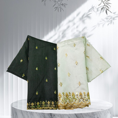 A COTTONS Cotton Silk Embroidered Blouse Material