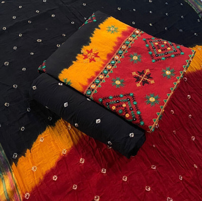 Drashti Creation Cotton Blend Embroidered Salwar Suit Material