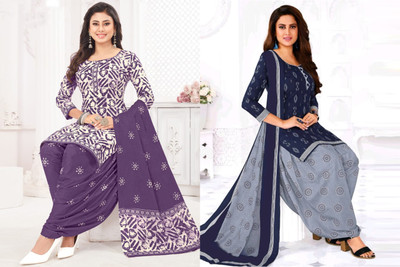 laxmi creation Crepe Embroidered Salwar Suit Material