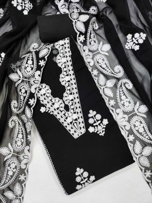 TNT Georgette Embroidered Salwar Suit Material