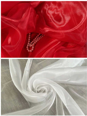 ramiv vastra Organza Solid Multipurpose Running Fabric