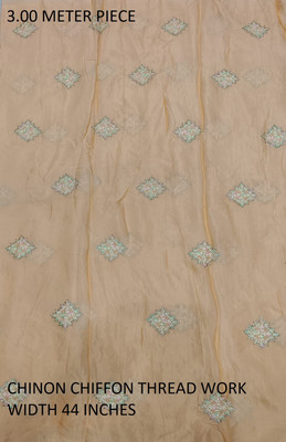 SATKAAR FASHIONS Chiffon Embroidered Multipurpose Running Fabric