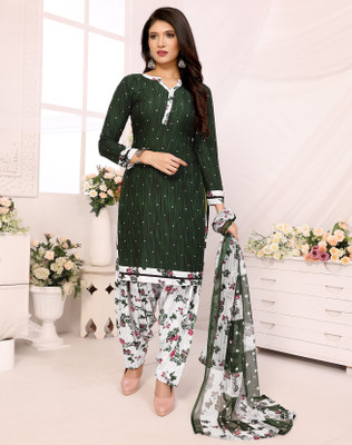 BHUMIKA CREATION Crepe Solid, Striped Salwar Suit Material
