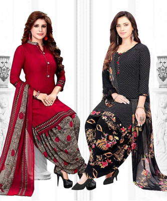 VERCO Crepe Printed Salwar Suit Material