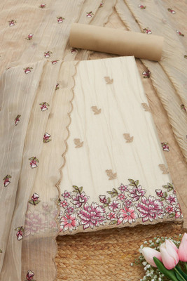 soch Silk Blend Floral Print Salwar Suit Material
