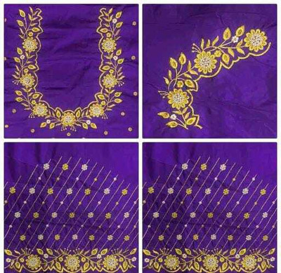 SIDDHI TRENDZ Art Silk Embroidered Blouse Material