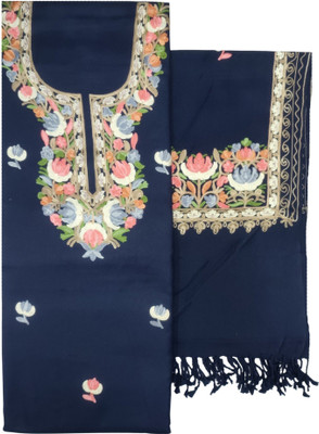 Kashmiri Wool Embroidered Salwar Suit Material