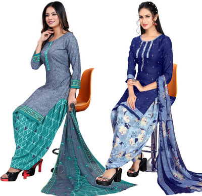 KISSAH Crepe Printed Salwar Suit Material