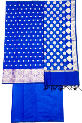 SHREEMAA CREATIONS Cotton Silk Self Design Salwar Suit Material