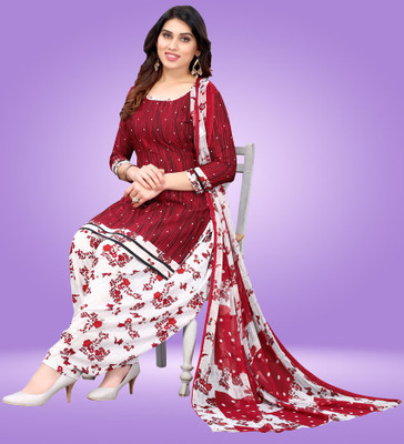 AYKA CLOTHINGS Crepe Floral Print Salwar Suit Material