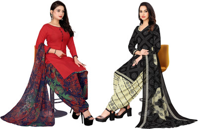 STYLEVEDA Crepe Printed Salwar Suit Material