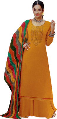 Hiti Creations Viscose Rayon Embroidered Salwar Suit Material
