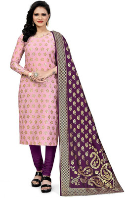 KRENIW Jacquard Self Design Salwar Suit Material