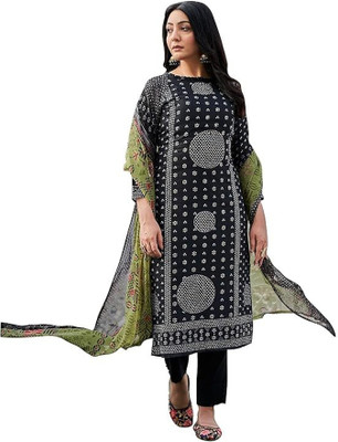 DRAVINAM Trends Pure Cotton Embroidered Salwar Suit Material