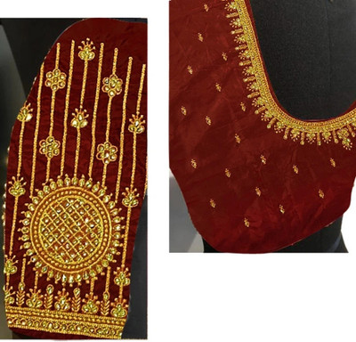 OMINI FASHION Art Silk Embroidered Blouse Material