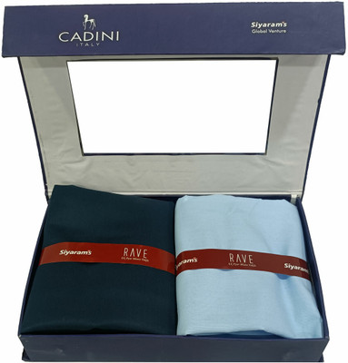 CADINI Cotton Blend Solid Shirt & Trouser Fabric