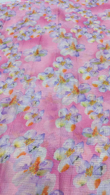 SATKAAR FASHIONS Silk Blend Floral Print Multipurpose Running Fabric