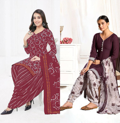 SEWDHAGA Crepe Printed Salwar Suit Material