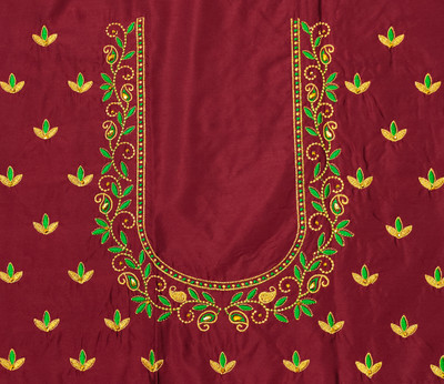 vishwambhari enterprise Pure Silk Embroidered Blouse Material