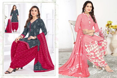 laxmi creation Crepe Printed Salwar Suit Material