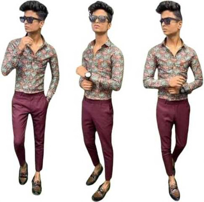 WELE DERBIES Cotton Blend Printed Shirt & Trouser Fabric