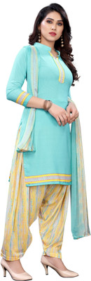 ALSHOP Crepe Self Design Salwar Suit Material