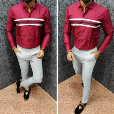 Rbb Polycotton Colorblock Shirt & Trouser Fabric
