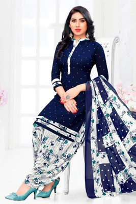 SIMPLYETHNIC Cotton Blend Embroidered Salwar Suit Material