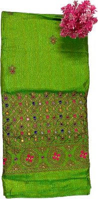 JAY BHAGATBAPA CREATION Pure Silk Embroidered Blouse Material
