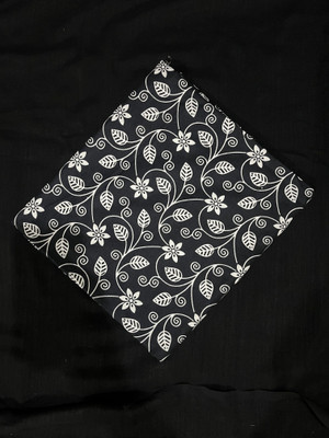 UNSTITCHEDCOLLECTION Cotton Blend Embroidered Kurta & Palazzo Material