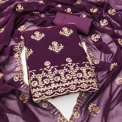 Jaipur Kurti Georgette Self Design Salwar Suit Material