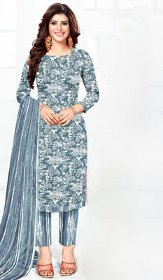 SEWDHAGA Crepe Printed Kurta & Patiyala Material