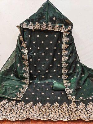 M FASHION Net/Lace Embroidered Salwar Suit Material