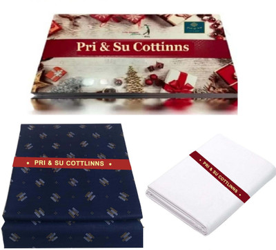Pri & Su CottLinns Cotton Blend Floral Print Shirt & Trouser Fabric