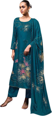 Soul Essence Wool Embroidered Salwar Suit Material