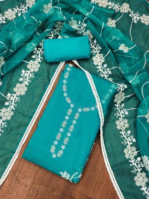 Tasrika Cotton Silk Embroidered Salwar Suit Material