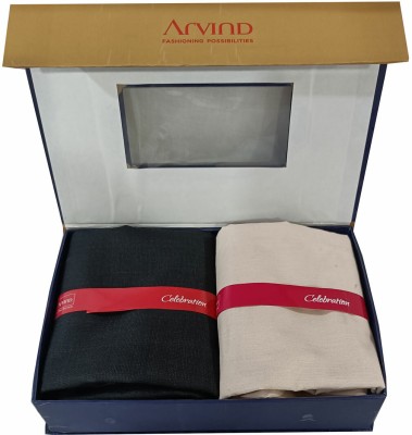 Arvind Cotton Blend Solid Shirt & Trouser Fabric