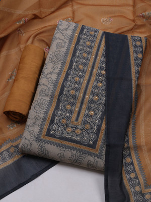 Meena Bazaar Chanderi Solid Salwar Suit Material