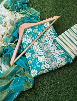 PUNRASAR TEXTILE Cotton Blend Floral Print Salwar Suit Material