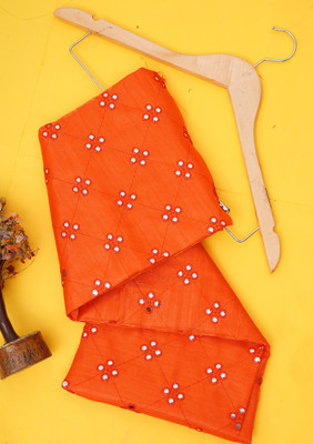 Fashion World Zone Art Silk Embroidered Blouse Material