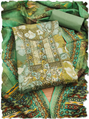 Leeza Store Cotton Blend Self Design Kurta & Churidar Material