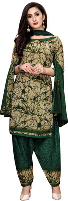 Nirvaan Crepe Solid, Floral Print, Printed, Geometric Print Salwar Suit Material