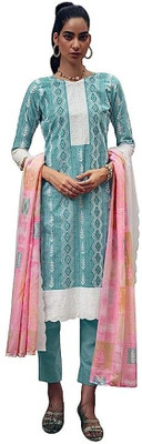 DRAVINAM Trends Cotton Silk Printed Kurta & Palazzo Material