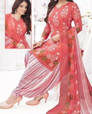 SAPTAPADI DESIGNER Crepe Printed Salwar Suit Material