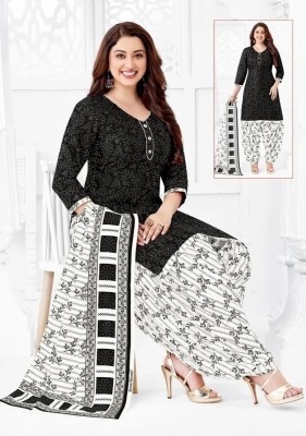 YASHIKA Cotton Blend Printed Salwar Suit Material