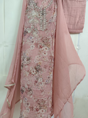 Rijak Creations Muslin Floral Print Salwar Suit Material